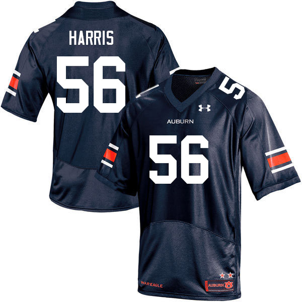 Auburn Tigers Men's E.J. Harris #56 Navy Under Armour Stitched College 2022 NCAA Authentic Football Jersey WGI3774BZ
